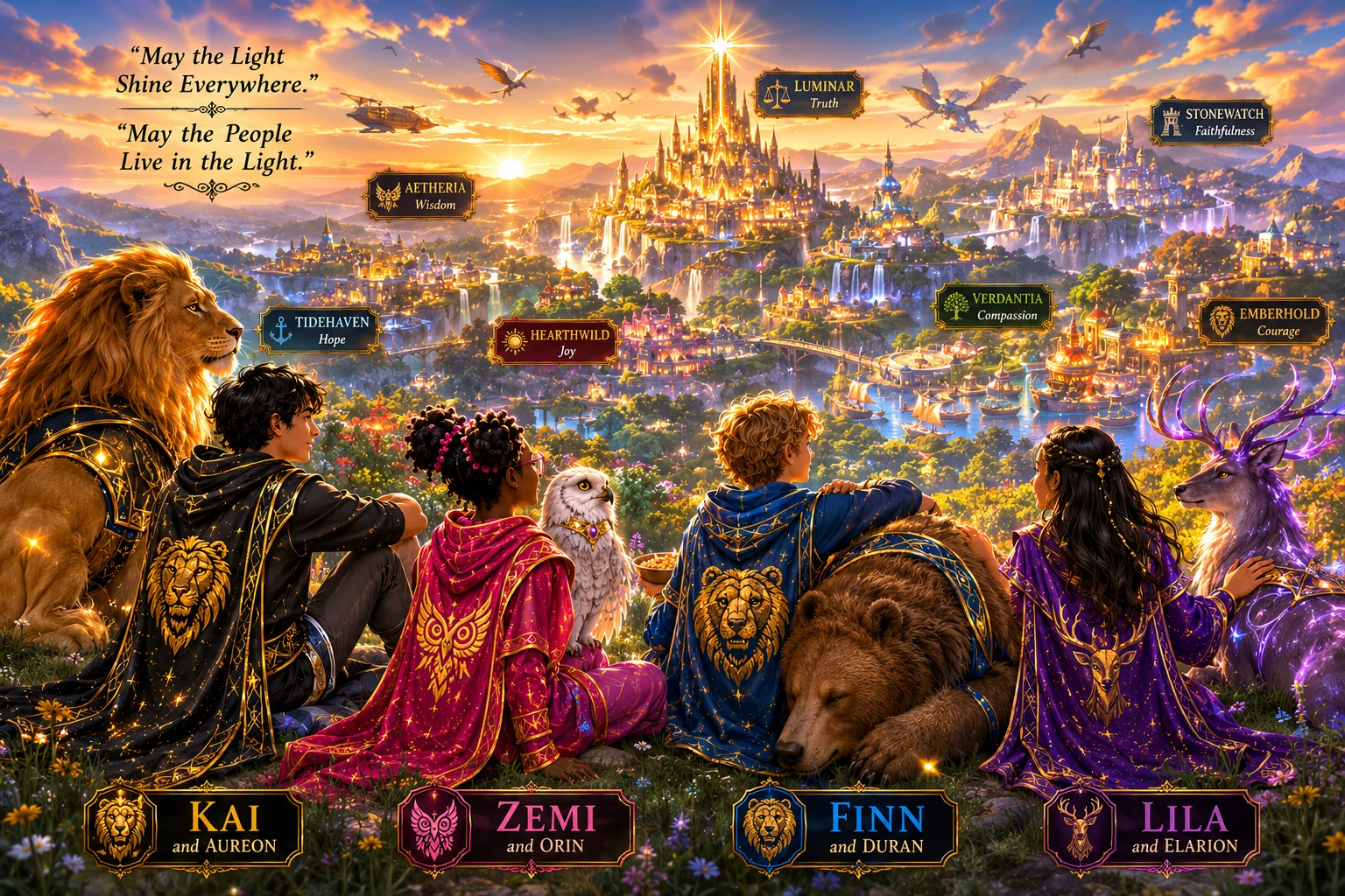 Panoramic view of the Seven Kingdoms of Everlight